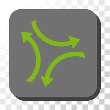 Exchange okları yuvarlak kare vektör düğmesi