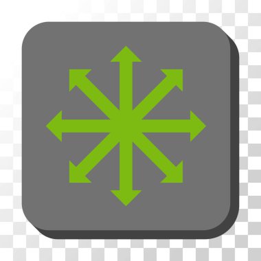 Genişletin okları yuvarlatılmış kare vektör düğmesi