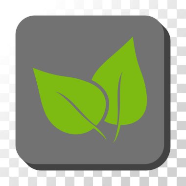 Flora Bitki yuvarlak kare vektör düğmesi