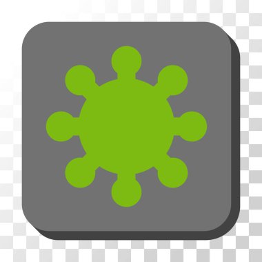 Dişli yuvarlak kare vektör düğmesi