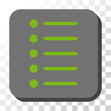 Öğeler yuvarlatılmış kare vektör düğmesini