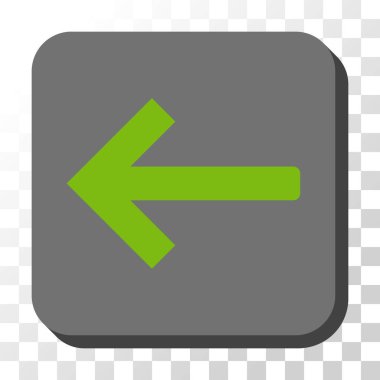 Sol Ok düğme kare vektör yuvarlak