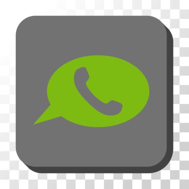 Telefon mesajı yuvarlak kare vektör düğmesi