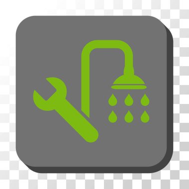 Sıhhi tesisat yuvarlak kare vektör düğmesi