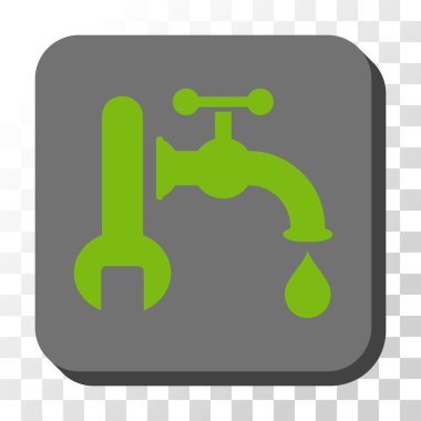 Sıhhi tesisat yuvarlak kare vektör düğmesi