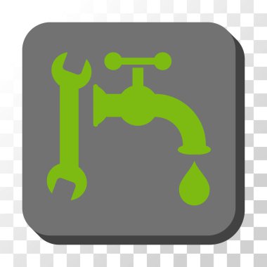 Sıhhi tesisat yuvarlak kare vektör düğmesi