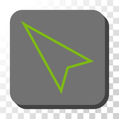 İşaretçi sol kadar kare vektör düğmesini yuvarlak