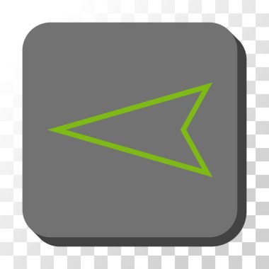 İşaretçi sol yuvarlak kare vektör düğmesi