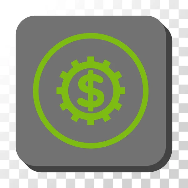 Indústria Financeira Rounded Square Vector Button —  Vetores de Stock