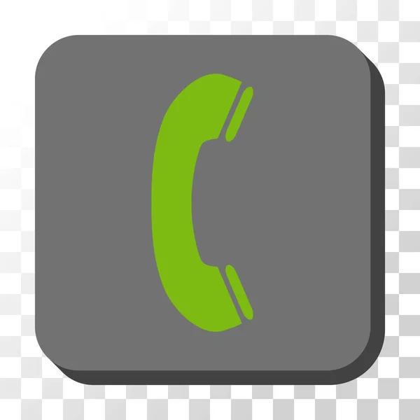 Telefonu odbiorcy zaokrąglone przycisk kwadratowy wektor — Wektor stockowy