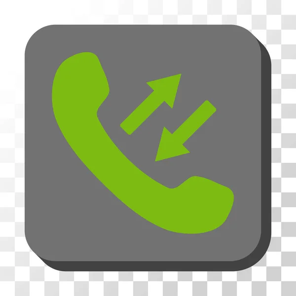 Telefoon praten afgeronde vierkante Vector knop — Stockvector