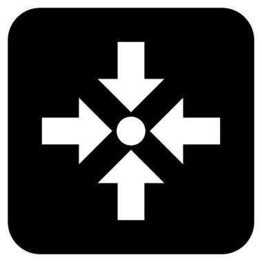 Oklar düz kare vektör simge küçültmek