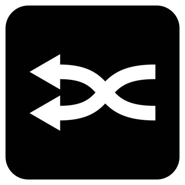 Shuffle oklar düz yaptı vektör simgesi kare