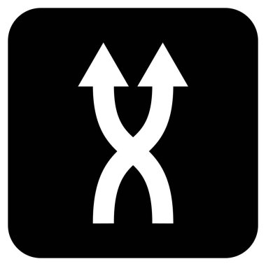 Düz kare vektör simge yukarı okları shuffle