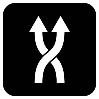 Düz kare vektör simge yukarı okları shuffle