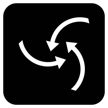 Oklar düz kare vektör simge girdap