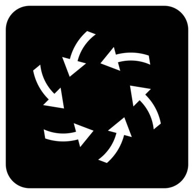 Oklar düz kare vektör simge girdap