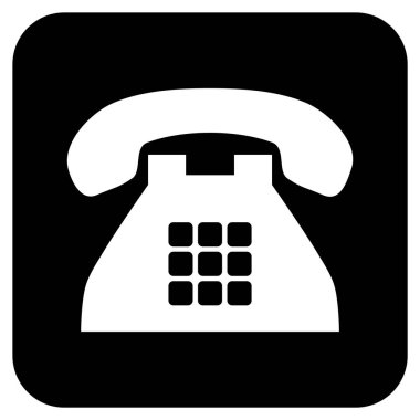 Sesi telefon düz kare vektör simgesi