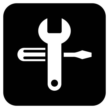 Düz kare vektör simge ayarlama