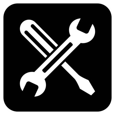 Düz kare vektör simge ayarlama