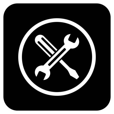 Düz kare vektör simge ayarlama