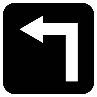 Sol düz kare vektör simge açmak