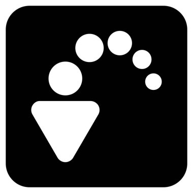 Düz kare vektör simgesi geri al