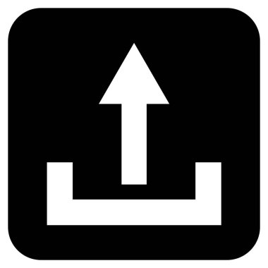 Düz kare vektör simge yüklemek