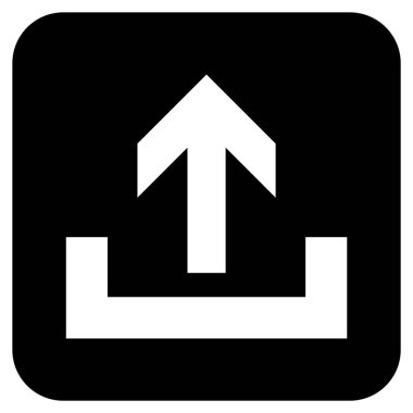 Düz kare vektör simge yüklemek