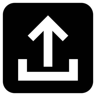 Düz kare vektör simge yüklemek