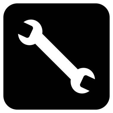 İngiliz anahtarı düz kare vektör simgesi