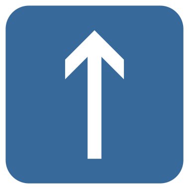 Düz yukarı ok vektör simgesi kare