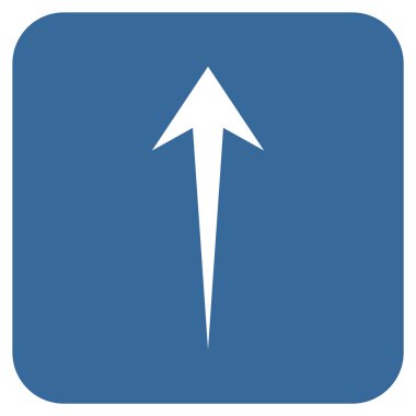 Düz yukarı ok vektör simgesi kare