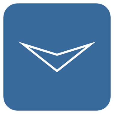 Vektör simge düz aşağı ok ucu kare