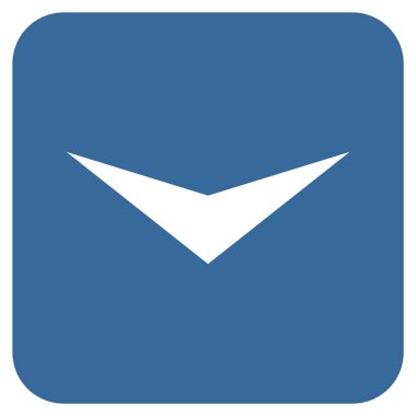 Vektör simge düz aşağı ok ucu kare