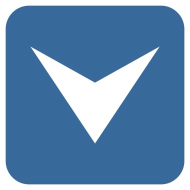 Vektör simge düz aşağı ok ucu kare