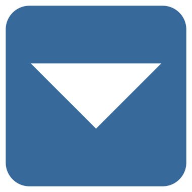 Vektör simge düz aşağı ok ucu kare