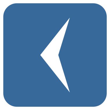 Vektör simge düz sol ok ucu kare