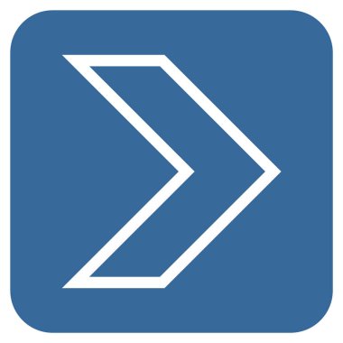 Ok ucu değil düz vektör simgesi kare