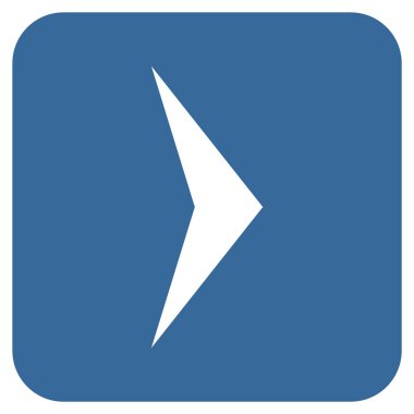 Ok ucu değil düz vektör simgesi kare