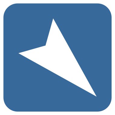 Ok ucu sağ aşağı düz kare vektör simgesi