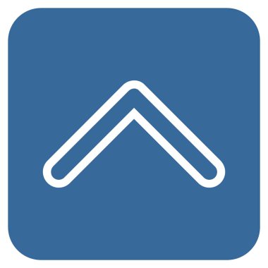 Vektör simge düz yukarı ok ucu kare