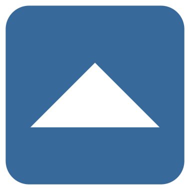 Vektör simge düz yukarı ok ucu kare