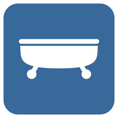 Küvet düz kare vektör simgesi