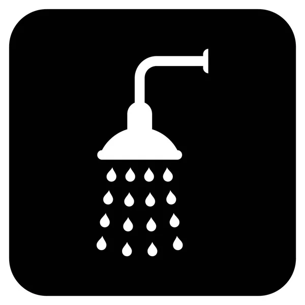 Sprcha ploché čtvercové vektorové ikony — Stockový vektor