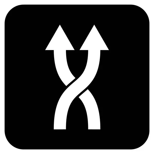 Shuffle Flechas arriba plana cuadrada Vector icono — Vector de stock