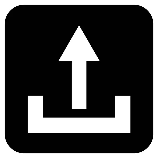 Subir plano cuadrado Vector icono — Vector de stock