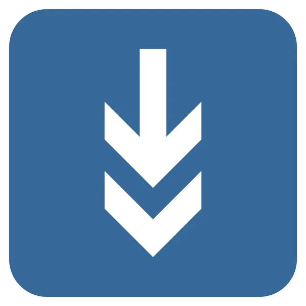 Pfeil nach unten flache quadratische Vektorsymbol — Stockvektor