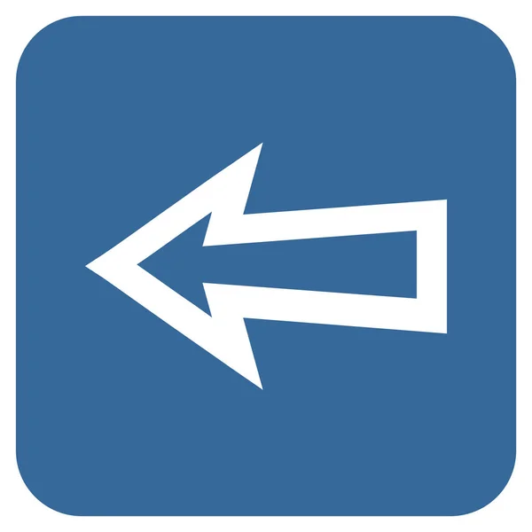 Pijl links platte winkelhaak Vector Icon — Stockvector