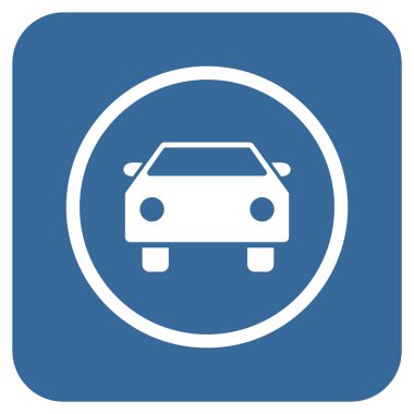 Araba düz kare vektör simgesi